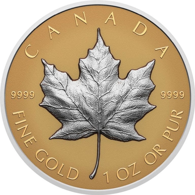 Front of the Gold Maple Leaf 1 oz RP - Ultra High Relief 2023