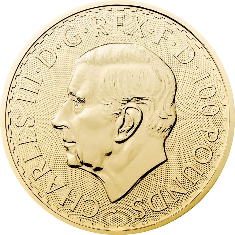 Back of the Gold Britannia 1 oz - 2024