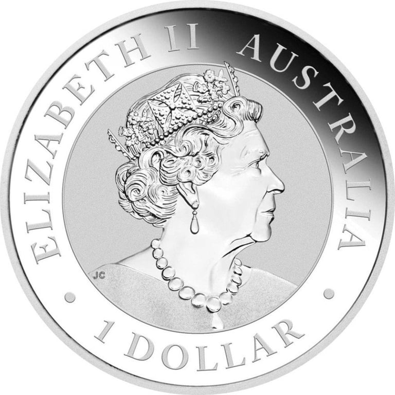 Back of the Silver Australian Nugget 1 oz - Little Hero 2022