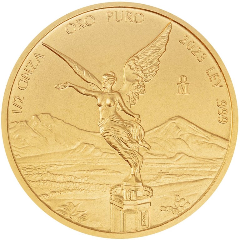 Front of the Gold Mexico Libertad 1/2 oz - 2023