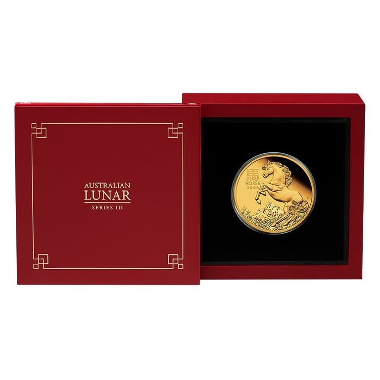 Case of the Gold Lunar III Horse 1 oz PF - 2026