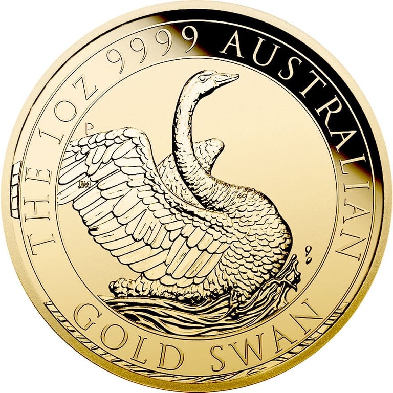 Front of the Gold Swan 1 oz - 2020