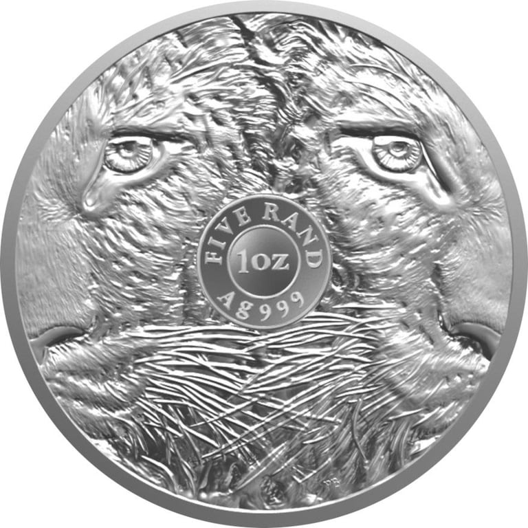 Back of the Silver Leopard 1 oz - Big Five Series II - 2023