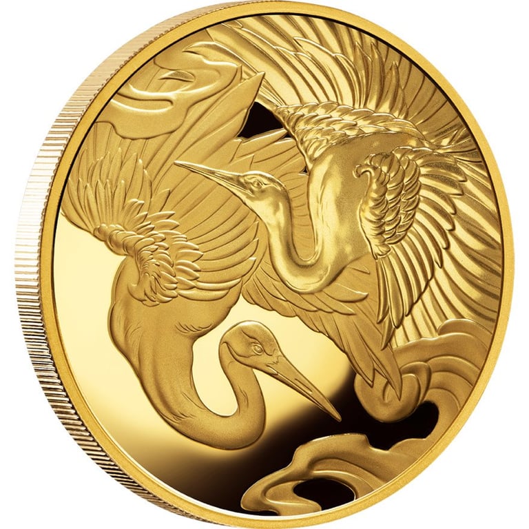 Side view of the Gold Cranes 1 oz PF - 2025