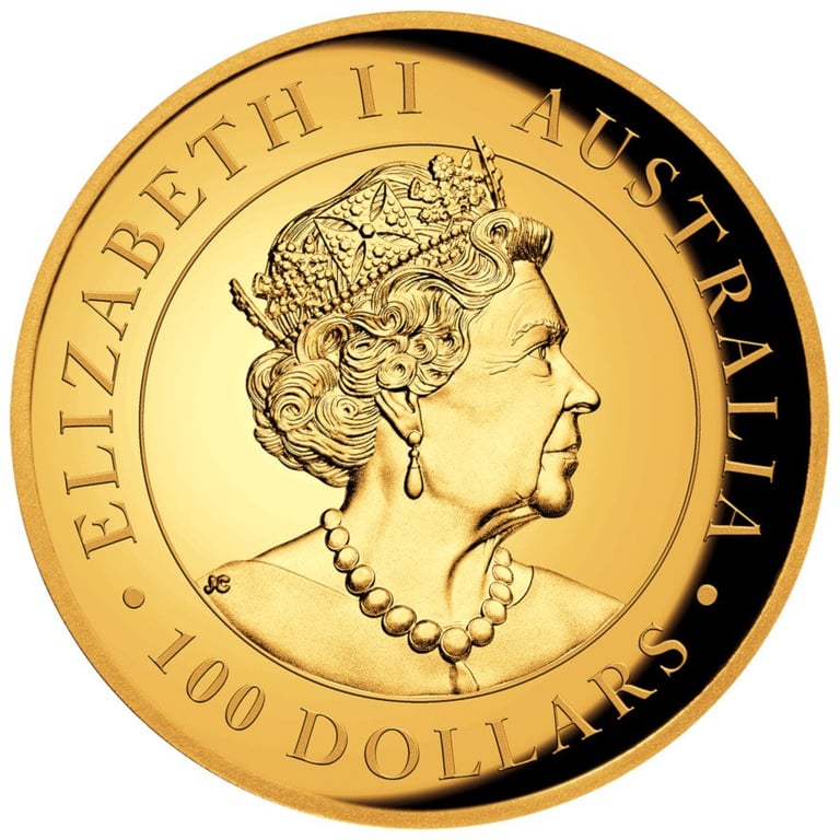 Back of the Gold Koala 1 oz PF - High Relief 2019