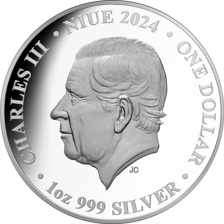 Back of the Silver Rainbow Lorikeet 1 oz PF
