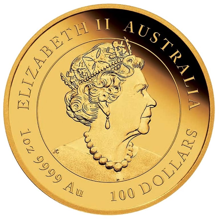 Back of the Gold Lunar III - 1 oz Ox PF - colored