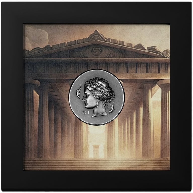 Silver Arethusa - Antique Finish HR -2023 in the original coin case