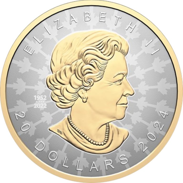 Back of the Silver Maple Leaf 1 oz RP - Super Incuse 2024