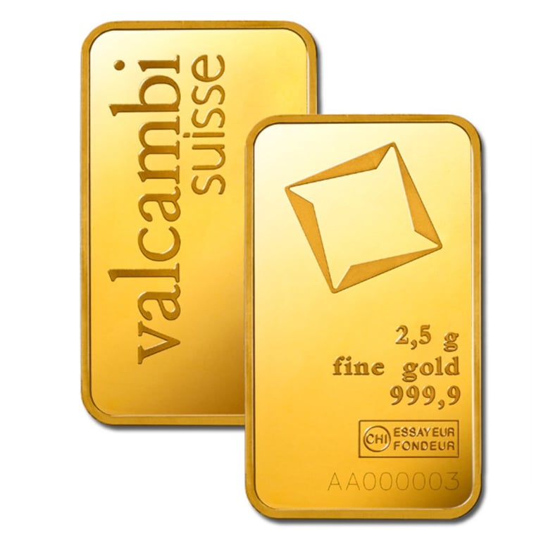 Gold bar 2,5 g - Valcambi