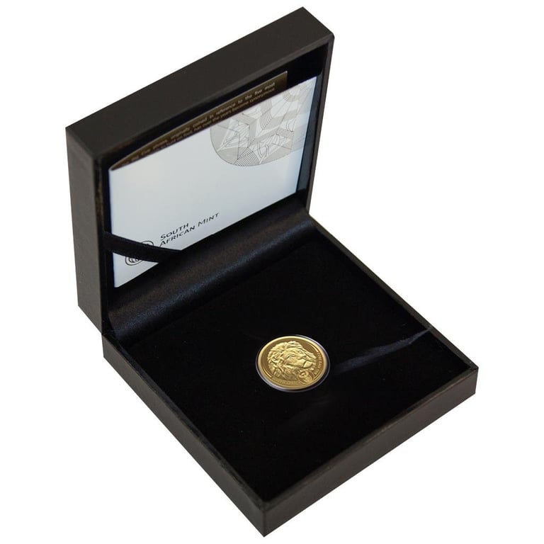 Gold Lion 1/4 oz PF - Big Five Series II - 2022 in the original coin case