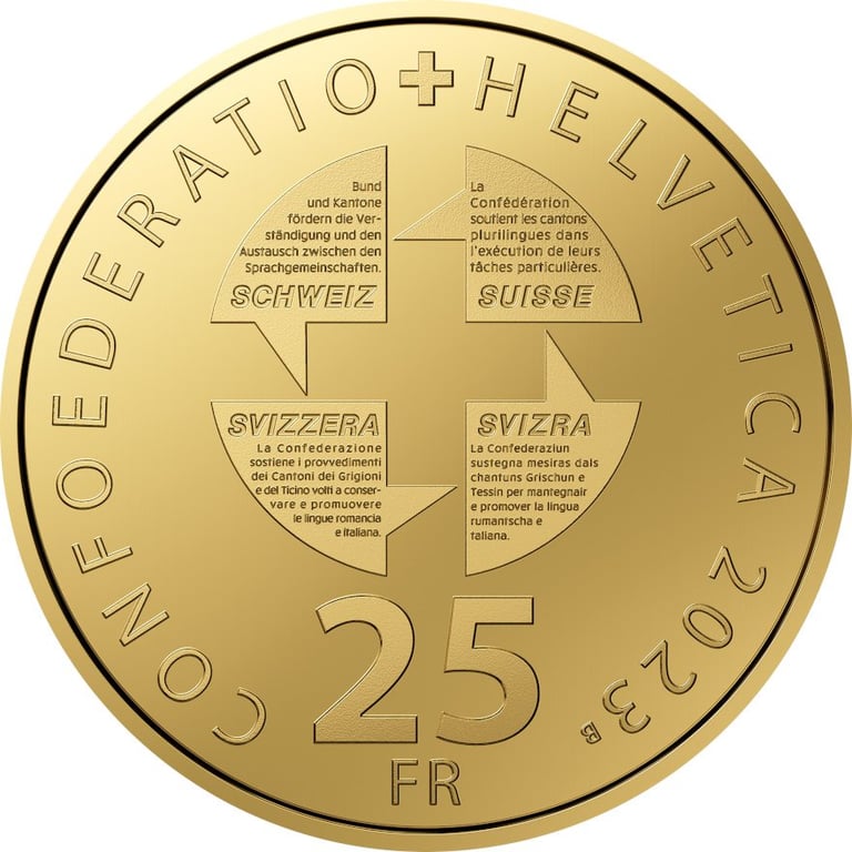 Back of the Gold ""Swiss Linguistic Diversity"" - PF