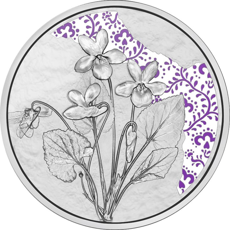 Front of the Silver The Violet 10 EUR PF AUT - 2024