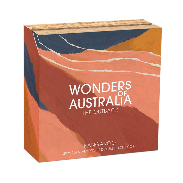 Box of Silver 5 oz Kangaroo Proof – Partially Gilded 2026