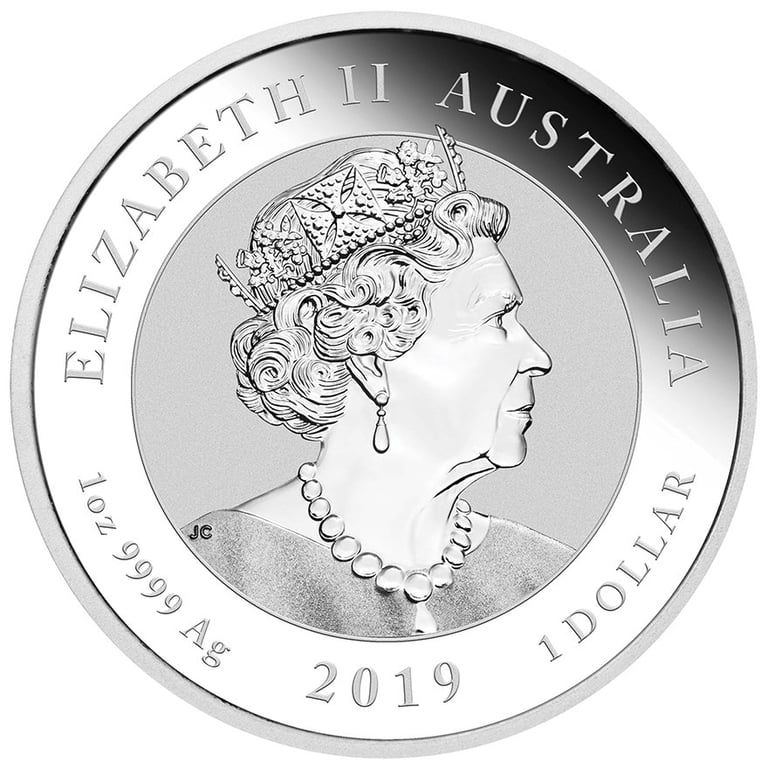 Back of the Silver 50th Anniversary of the Moon Landing 1 oz
