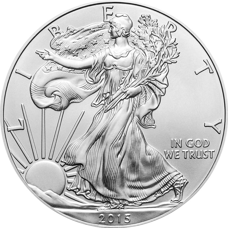 Back of the Silver American Eagle 1 oz