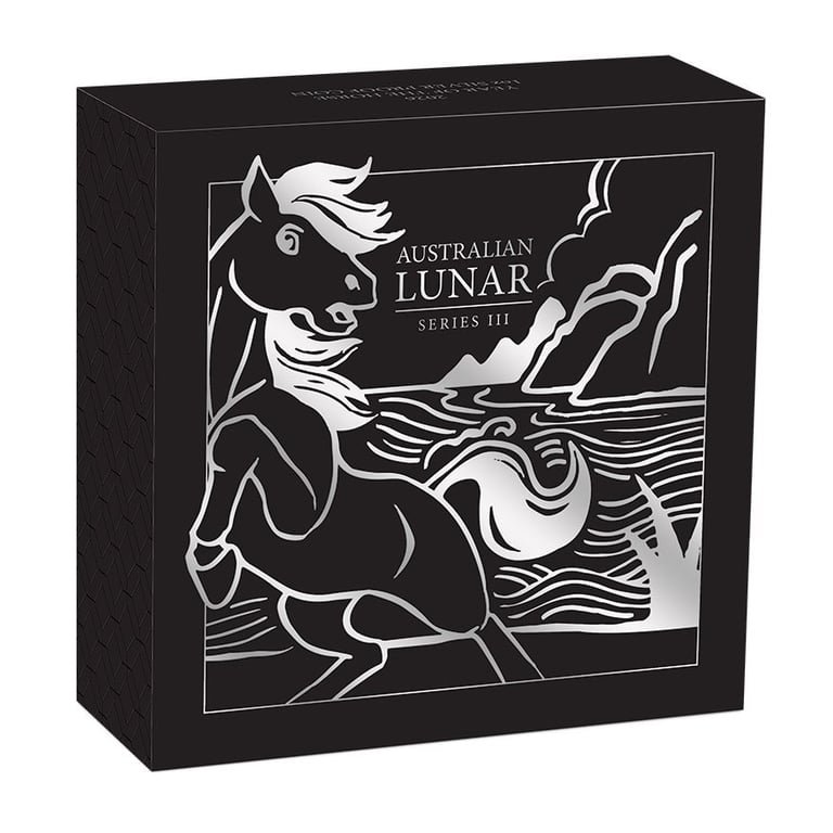 Box of the Silver Lunar III Horse 1 oz PF - 2026