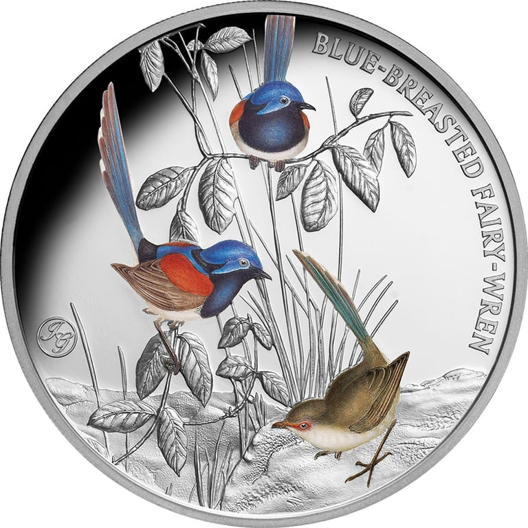 Front of Silver Fairy-Wren 1 oz Proof - 2026