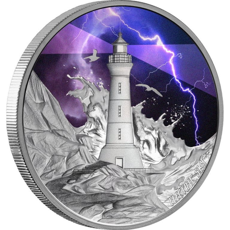 Back of the Silver Electric Sky 1 oz - 2024