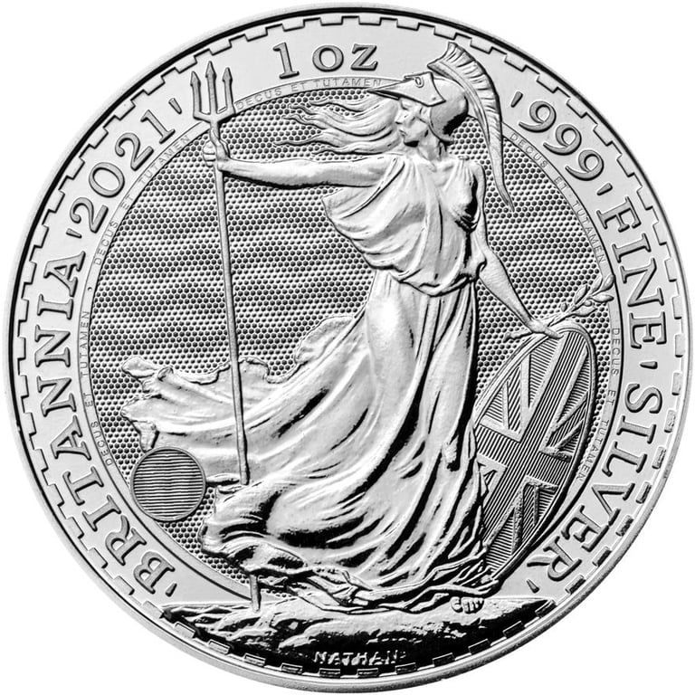 Front of the Silver Britannia 1 oz 