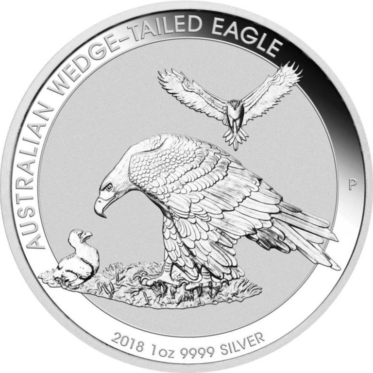 Front of the Silver Wedge Tailed Eagle 1 oz - 2018