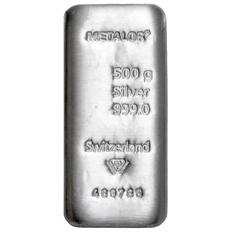 Front of the Silver bar 500 g