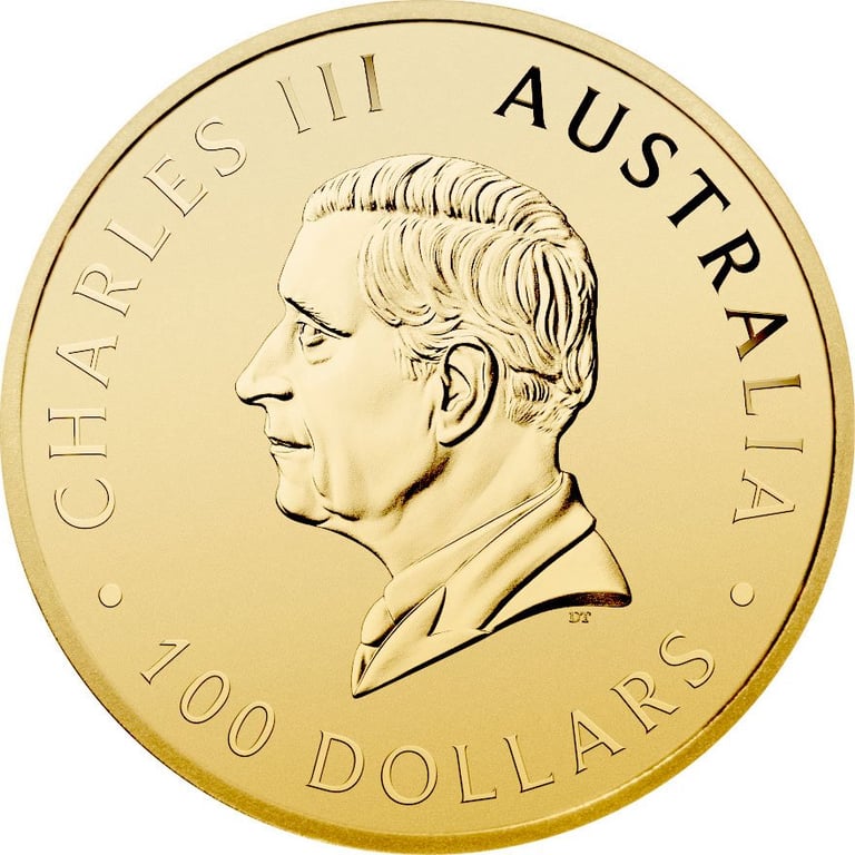 Back of the Gold Australian Nugget 1 oz - Welcome 2024