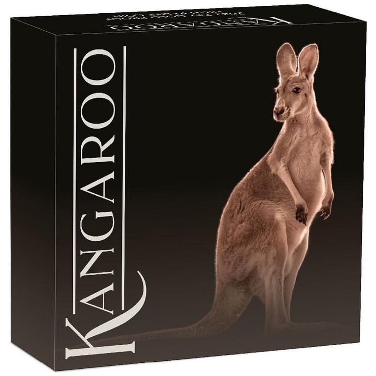 Original coin case of the Gold Kangaroo 2 oz PF - High Relief - 2022
