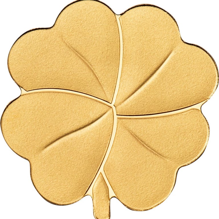 Front of the Gold Cloverleaf 0.5 g