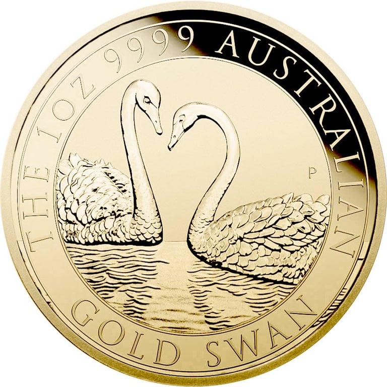 Front of the Gold Swan 1 oz - 2022