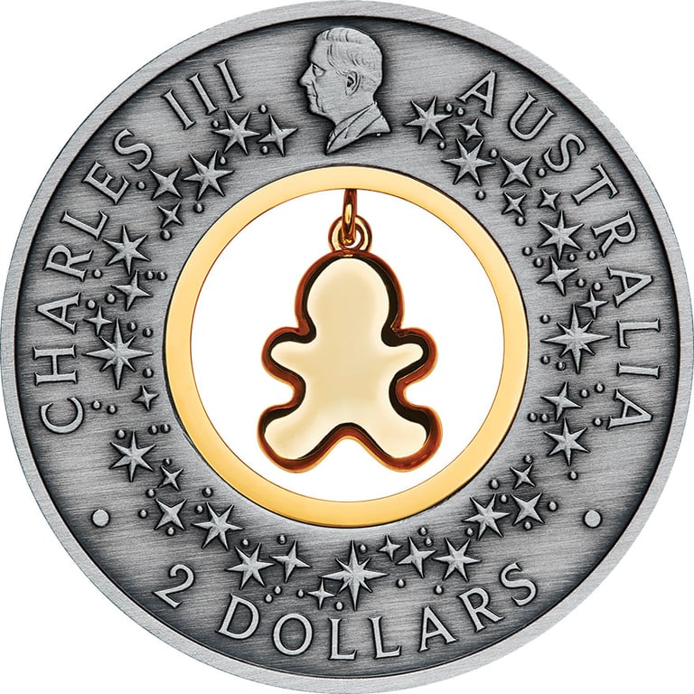 Back of Silver Gingerbread Christmas 2 oz - Antik Finish 2026