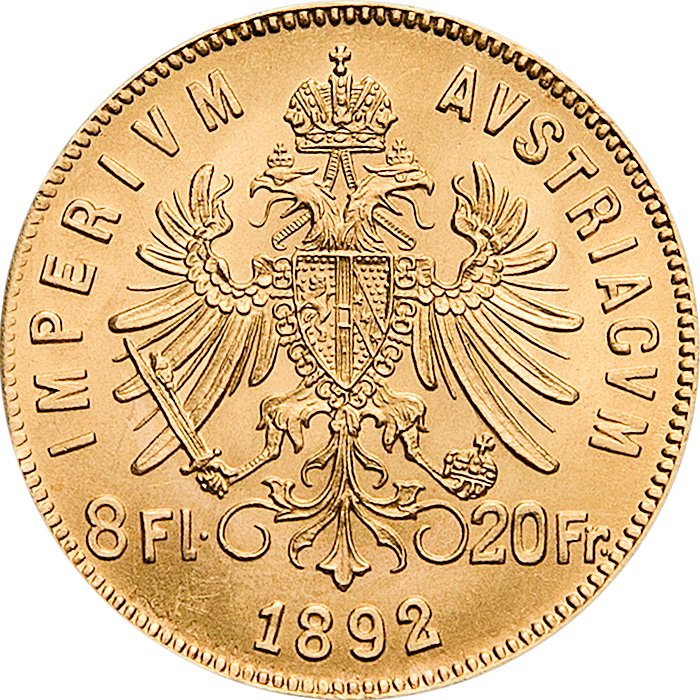 Back of the Gold 8 Gulden