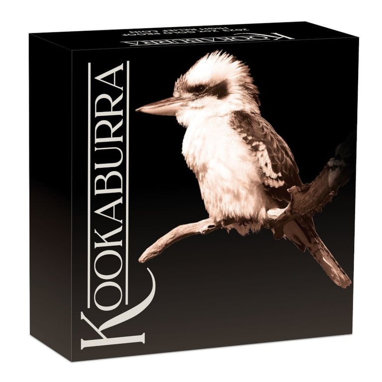Original coin case of the Gold Kookaburra 2 oz PF - High Relief 2023