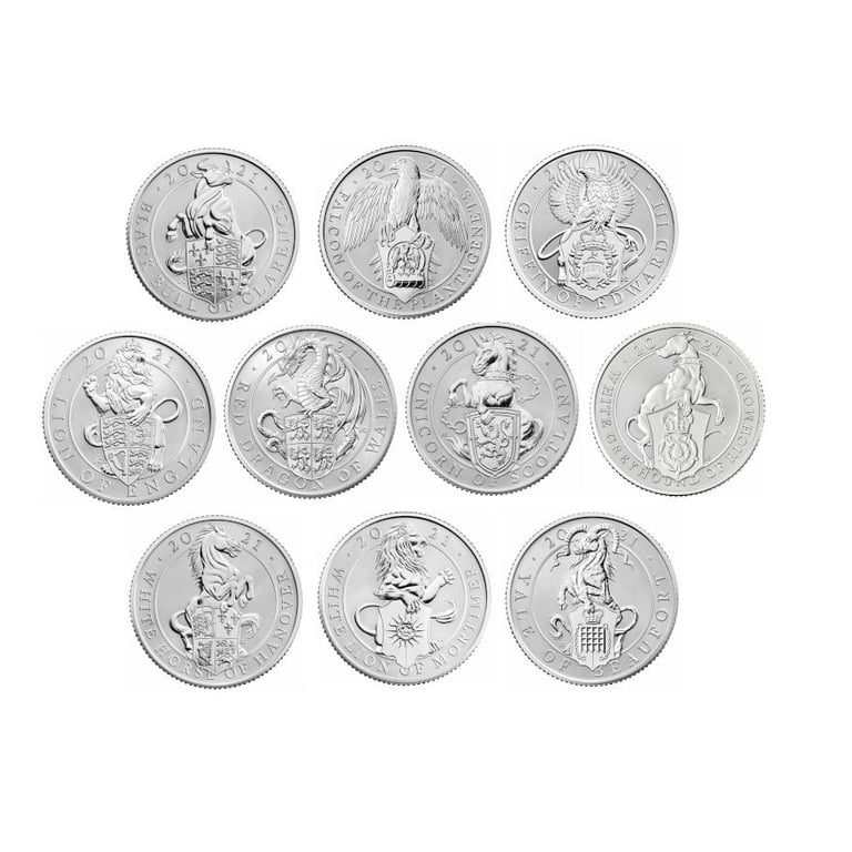 Silver The Queen's Beasts - Final 10-Coin Set RP - 2021