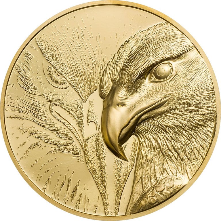 Front of the Gold Majestic Eagle 1 oz PF - High Relief 2020