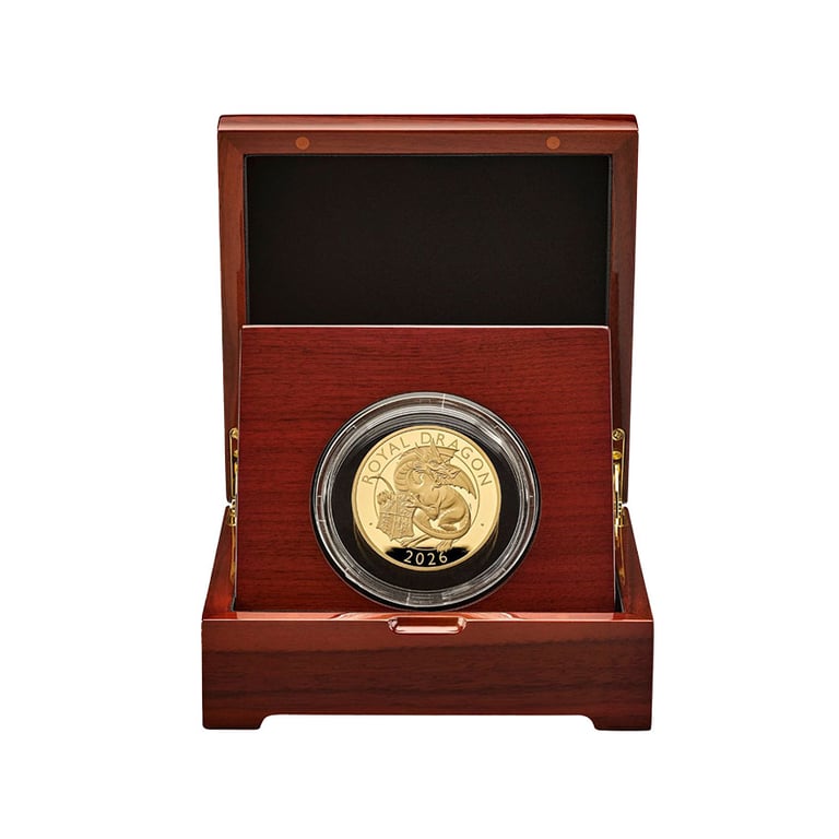 Coin Case of Gold Royal Dragon 5 oz PF - Royal Tudor Beasts 2026