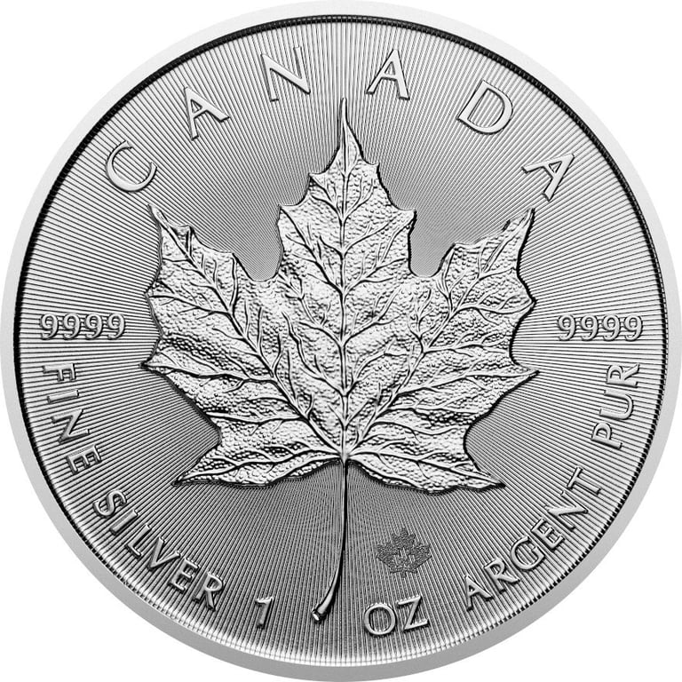 Front of the Silver Maple Leaf 1 oz - 2024