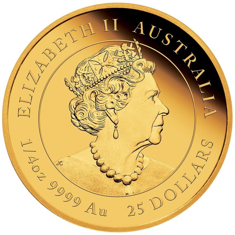 Back of the Gold Lunar III 1/4 oz Ox PF - 2021