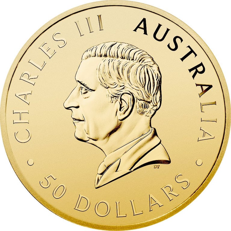 Back of the Gold Kangaroo 1/2 oz - 2024