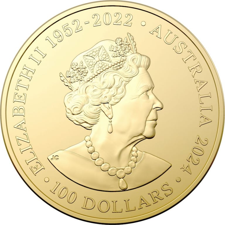 Back of the Gold Koala 1 oz - RAM 2024