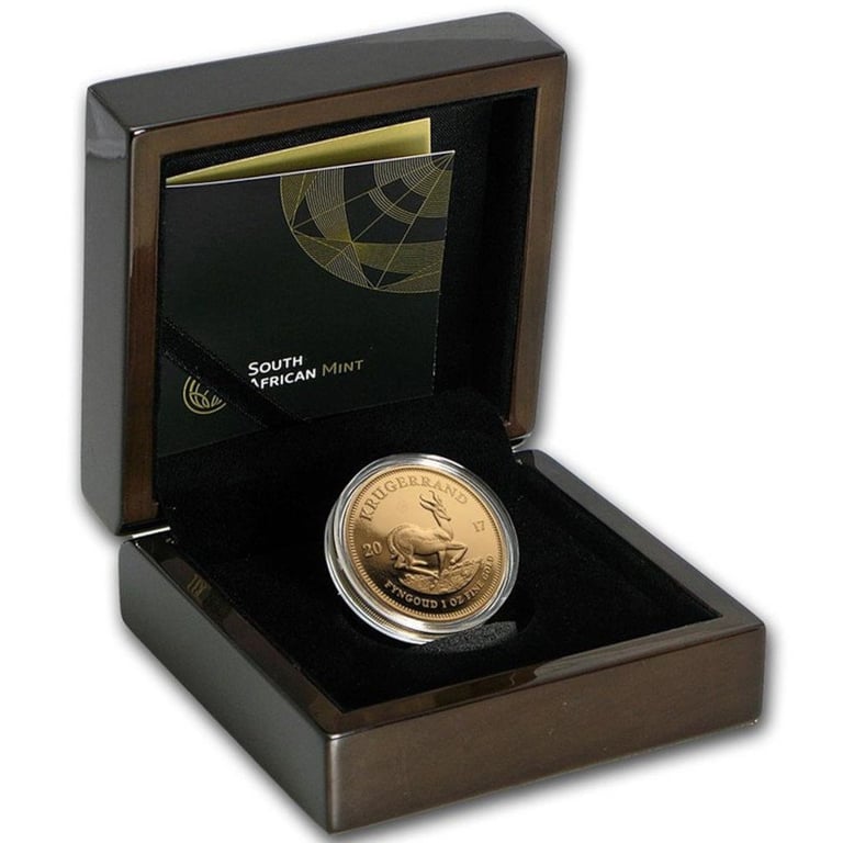 Gold Krugerrand 1 oz PF- 50th Anniversary 2017 in the original coin case