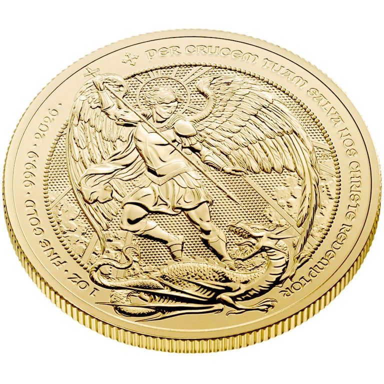 Side view of Gold The Angel 1 oz - 2026