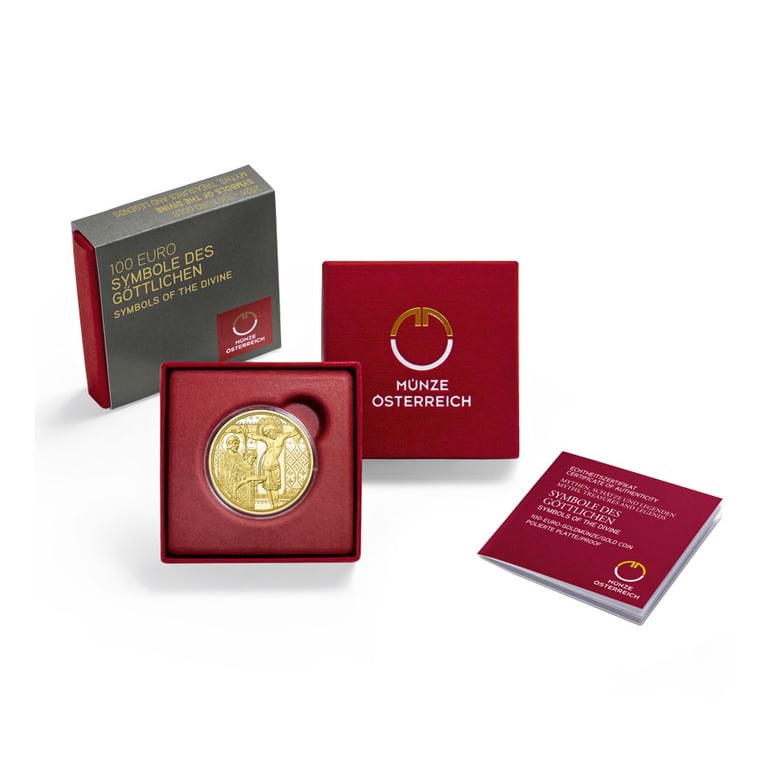 Coin case of Gold "Symbols of the Divine" 100 EUR Proof AUT - 2026