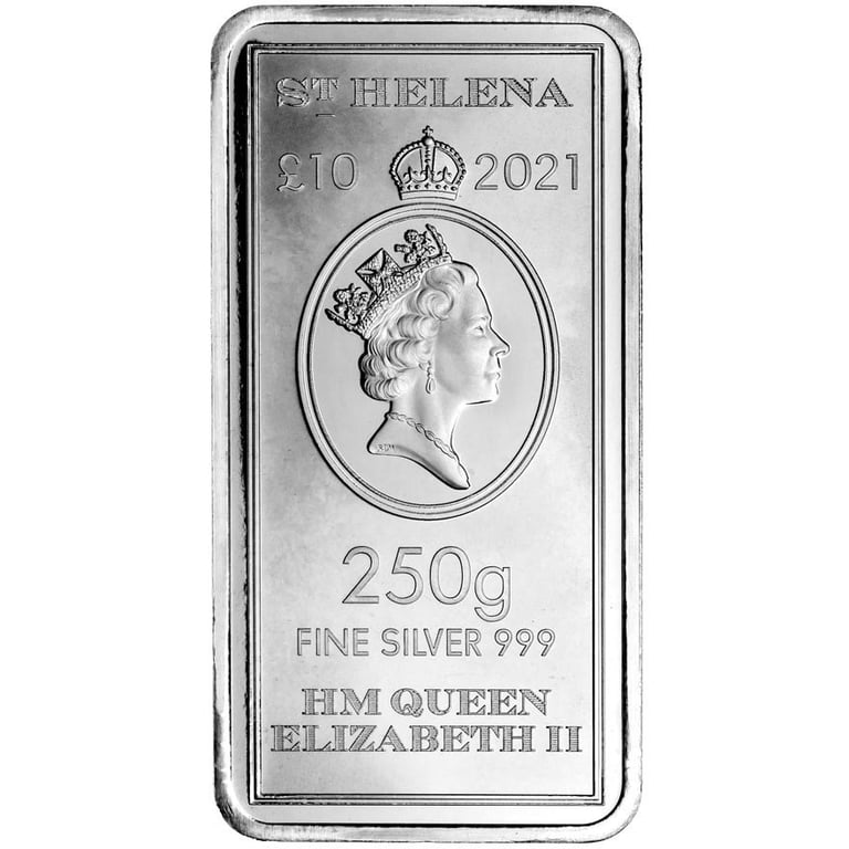 Back of the Silver coin bars 250 g