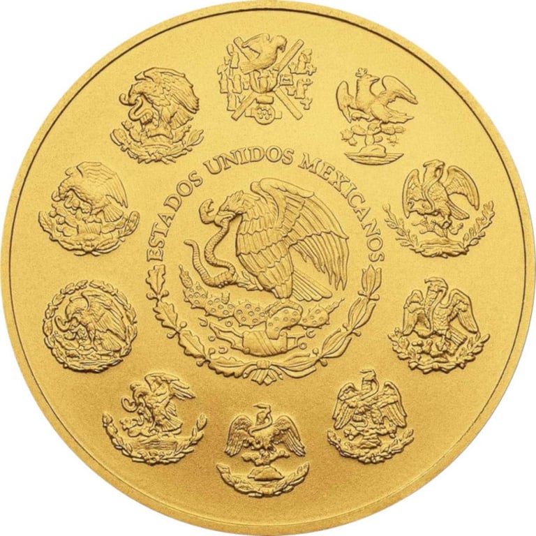 Back of the Gold Mexico Libertad 1 oz 