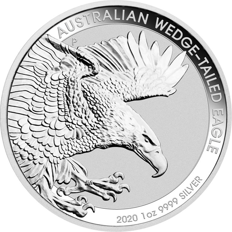 Front of the Silver Wedge Tailed Eagle 1 oz - 2020