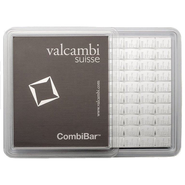 Front of the Silver CombiBar® 100 g