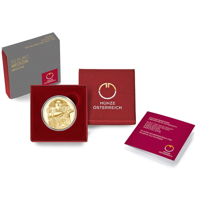 Gold Medicine - Klimt - 10 g PF in the original coin case