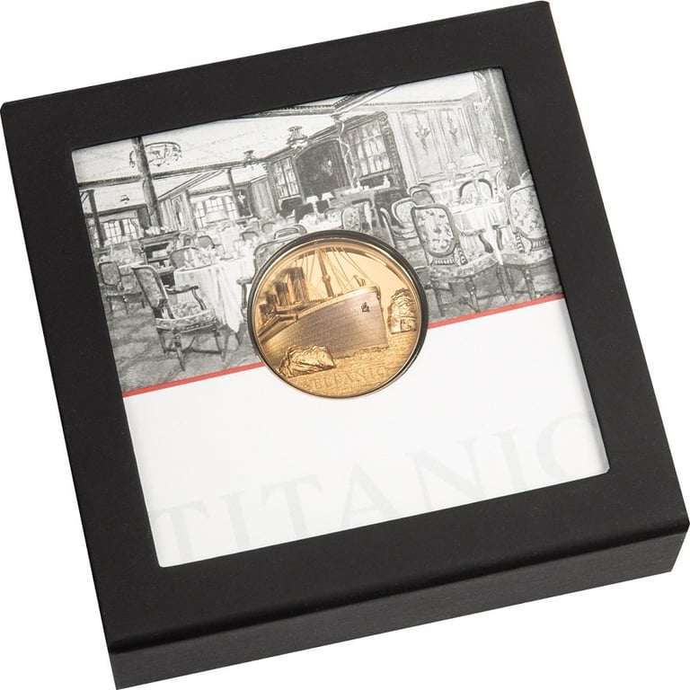 Gold Titanic 1 oz PF - High Relief incl. Relic 2022 in the original coin case