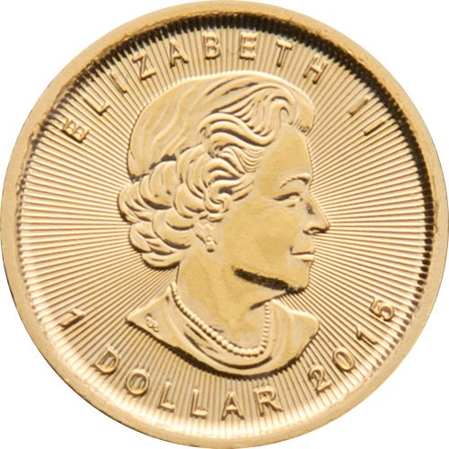 Back of the Gold Maple Leaf 1/20